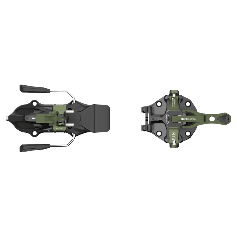 Camo Green view of ATK Raider 13 Evo Ski Touring Bindings