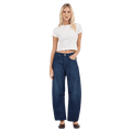 Front view of Rollas Arc Barrel Jeans - Womens in colour Murmur.