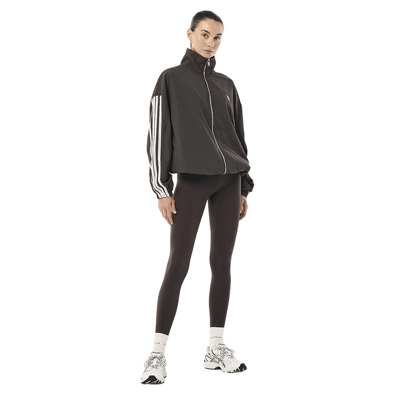 Full view of P.E Nation Radius Jacket - Womens in colour Coffee.