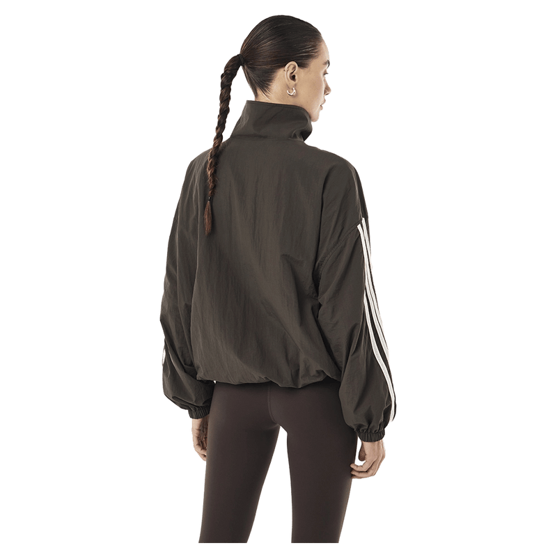 Back view of P.E Nation Radius Jacket - Womens in colour Coffee.