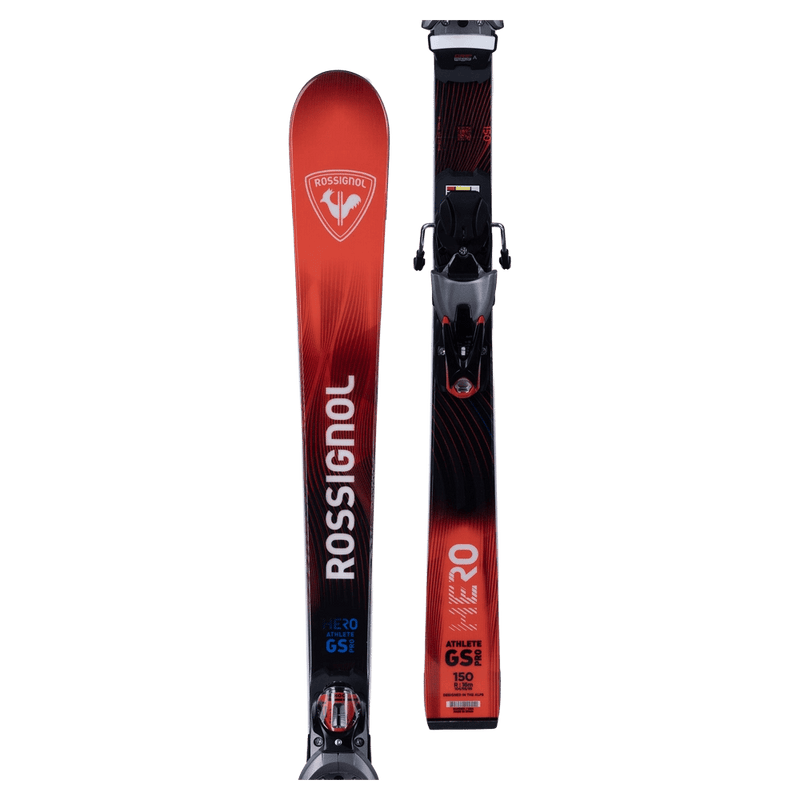 Tip & Tail view of Rossignol 2027 Hero Gs Pro Ski w/ Bindings - Kids