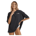Front view of Billabong Reach For Sunshine Tee - Womens in colour Off Black.