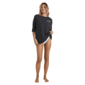 Front view of Billabong Reach For Sunshine Tee - Womens in colour Off Black.