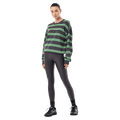 Full view of P.E Nation Retreat Stripe Sweater - Womens in colour Iron Stripe