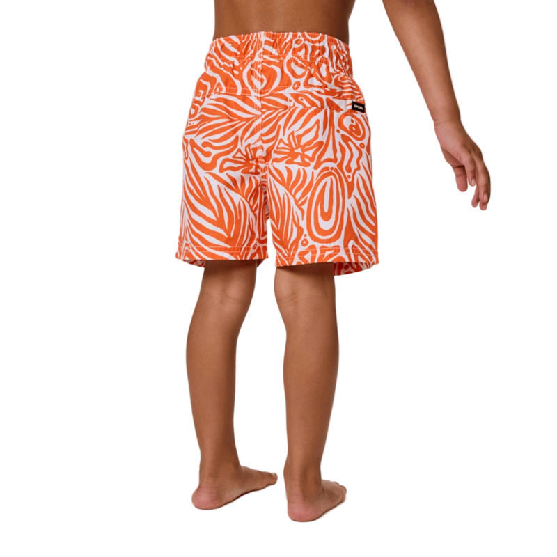 Back image of the Rip Curl Cosmic Surfing Volley - Boy in Mandarin Orange