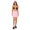 Full image of the Rip Curl Sunset Luau Textured Skirt in Pastel Pink