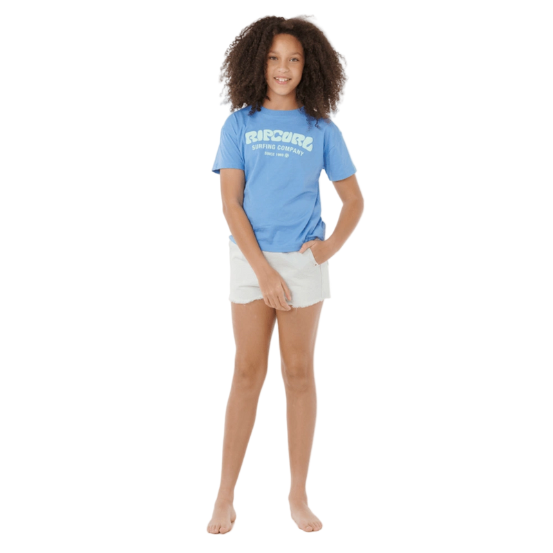 Full image of the Rip Curl Surf Puff Relaxed Tee- Girl in Blue