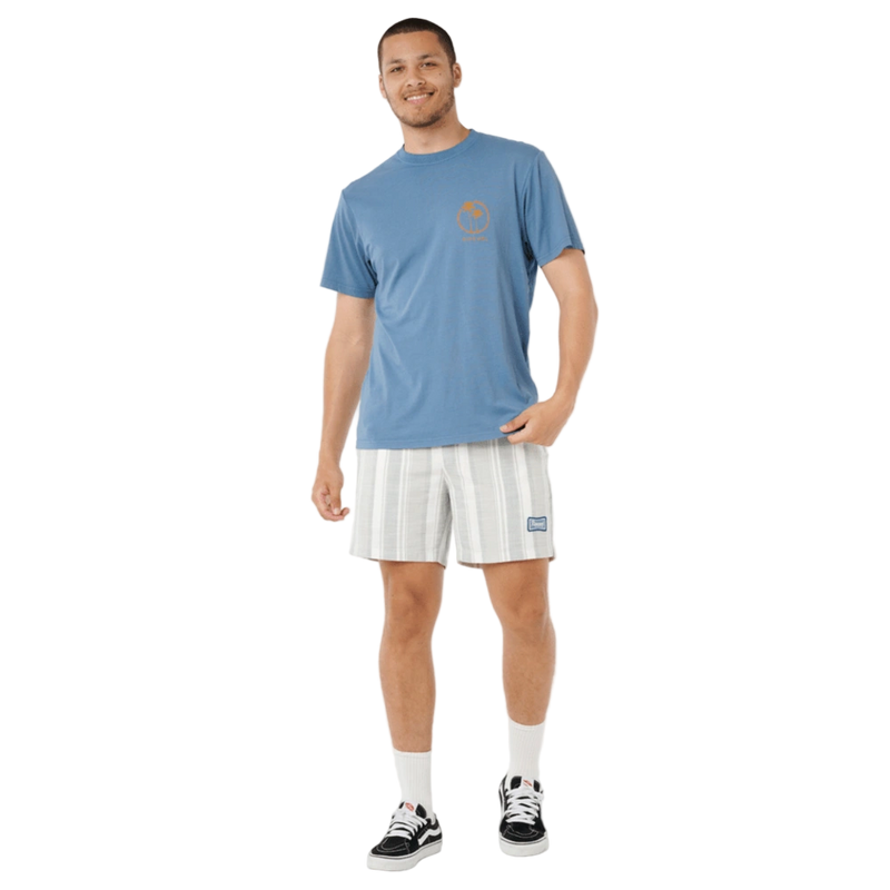 Full image of the Rip Curl Mod Cali Stripe Volley in Bluefin