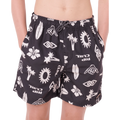 Front image of the Rip Curl Island Paradiso Volley -Boy in Washed Black