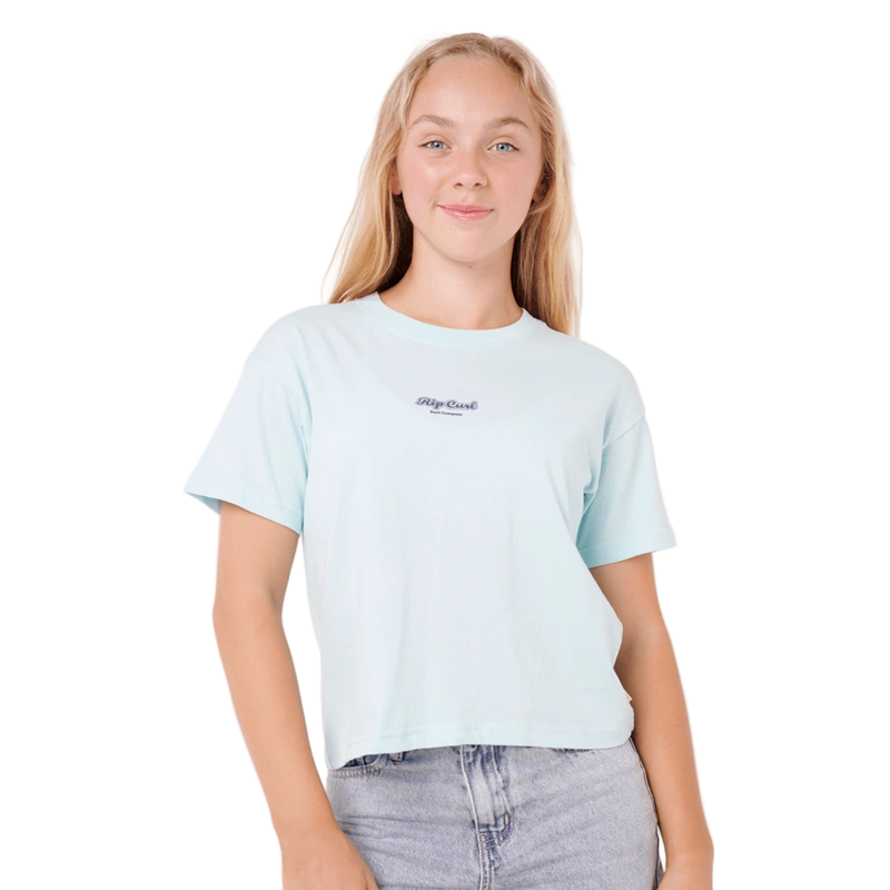 Front image of the Rip Curl Paradise Club Summer Tee-Girl in Bone