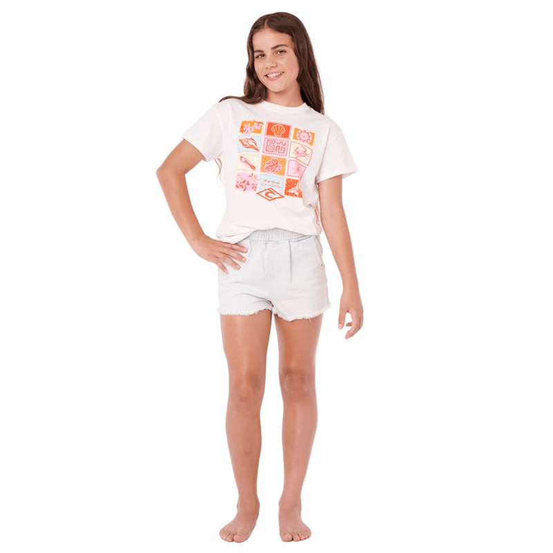 Full image of the Rip Curl Paradise Club Summer Tee-Girl in Bone