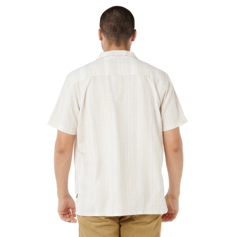Back image of the Rip Curl Mod Cali Stripe S/S Shirt in Bone