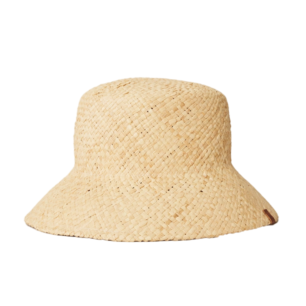 Front image of the Rip Curl Premium Straw Bucket Hat in Natural