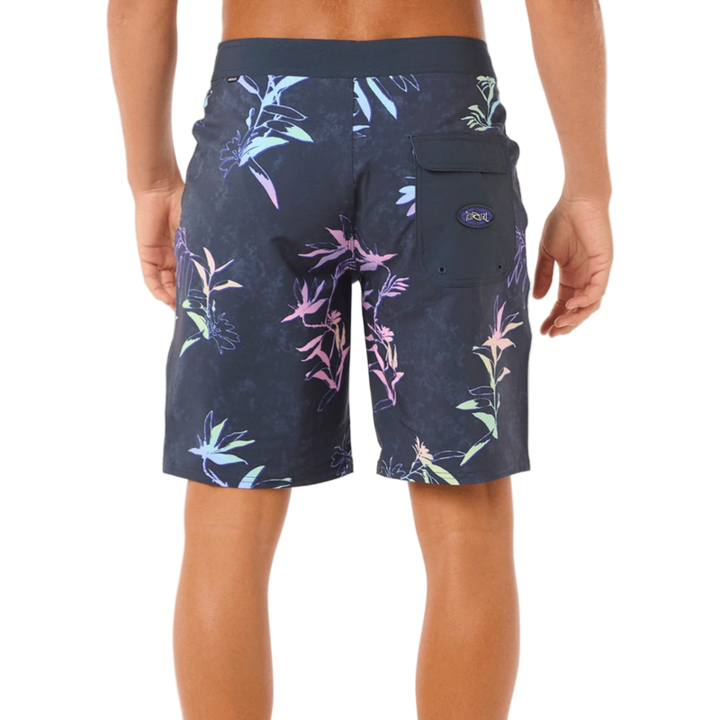 Back image of the Rip Curl Mirage Heritage Diamond shorts in Dark Navy