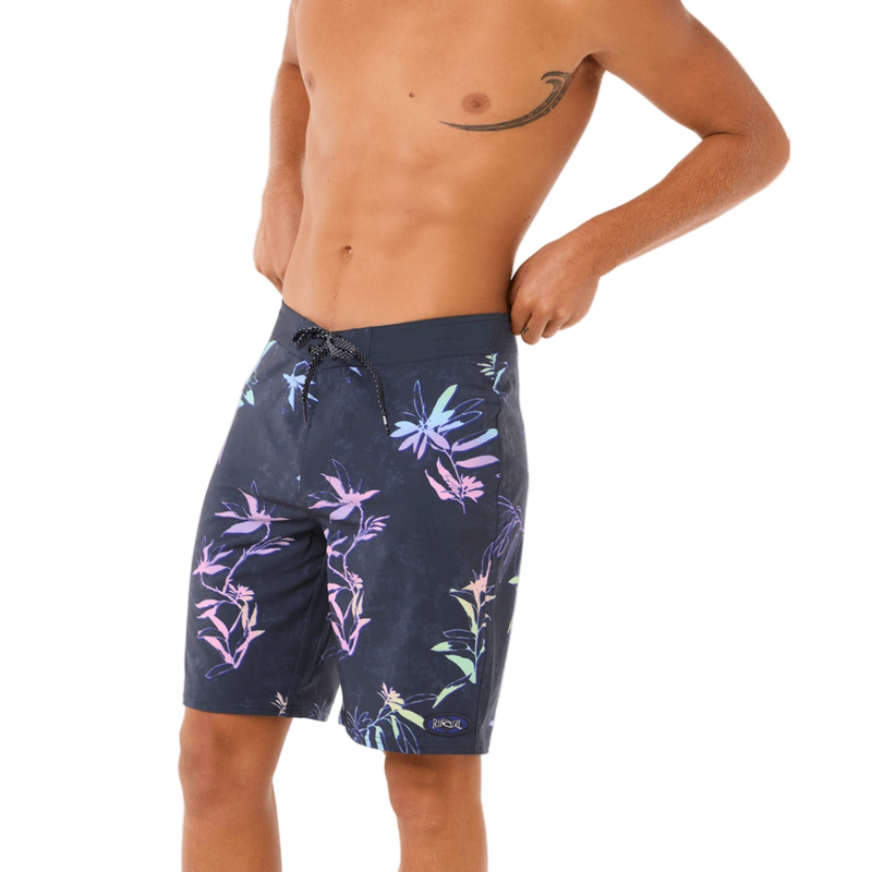 Lifestyle image of the Rip Curl Mirage Heritage Diamond shorts in Dark Navy