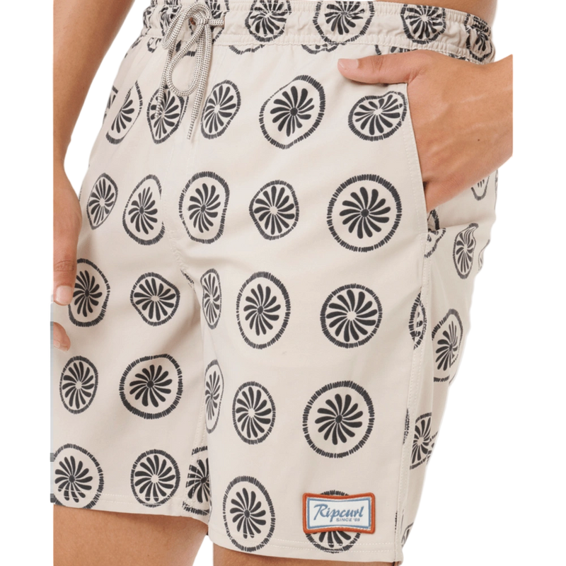 Side image of the Rip Curl Mod Cali Volley in Vintage White