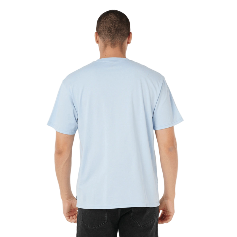 Back image of the Rip Curl Pill Icon Tee in Blue Wind