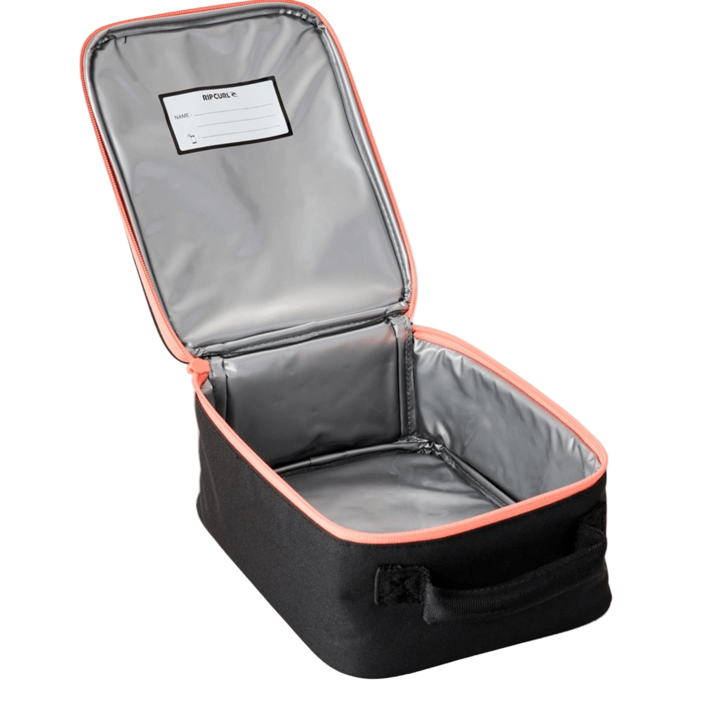 Internal image of the Rip Curl Lunch Box Combo 2025 in Black Orange