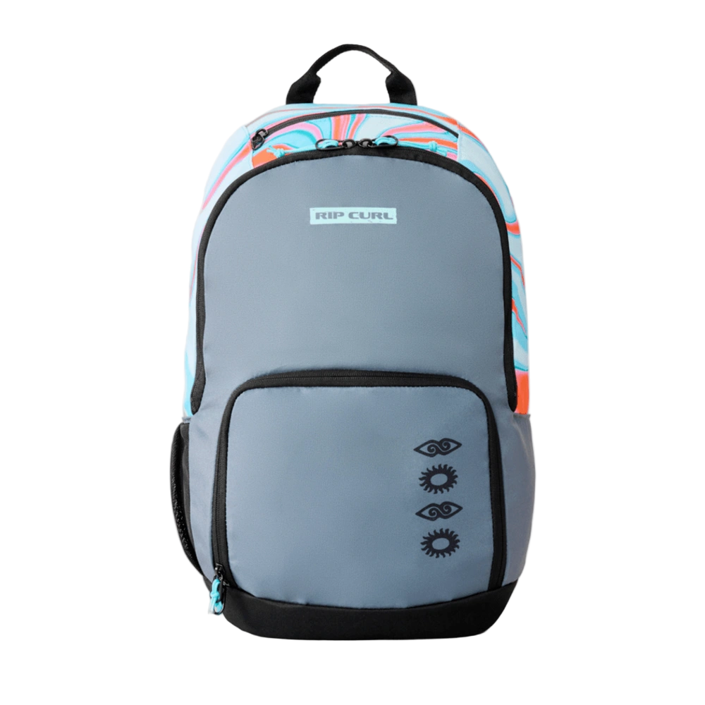Front image of the Rip Curl Evo 24 L School 2025 in Black Blue