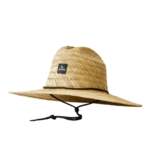 Side image of the Rip Curl Brand Straw Hat in Natural