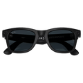 Folded view of the Ray-Ban Wayfarer Meta Gen 2 Sunglasses in Matte Black, Photochromic Transitions Grey lens, unisex model