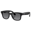 Main view of the Ray-Ban Wayfarer Meta Gen 2 Sunglasses in Matte Black, Polar Gradient Graphite lens, unisex model