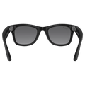 Back view of the Ray-Ban Wayfarer Meta Gen 2 Sunglasses in Matte Black, Polar Gradient Graphite lens, unisex model