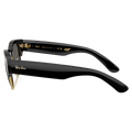 Side view of the RayBan Mega Clubmaster Sunglasses in Black on Gold, Ultra Black lens, unisex model