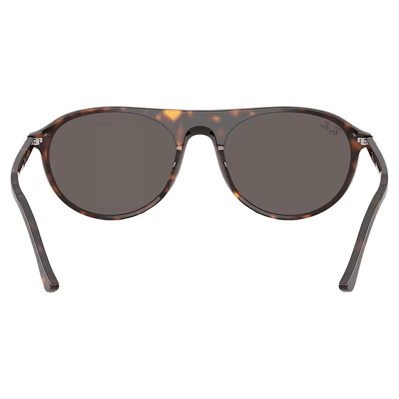Back view of the RayBan RB2215 Sunglasses in Havana, Dark Grey lens, unisex model