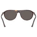 Back view of the RayBan RB2215 Sunglasses in Havana, Dark Grey lens, unisex model