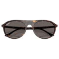 Folded view of the RayBan RB2215 Sunglasses in Havana, Dark Grey lens, unisex model