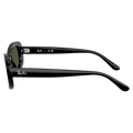 Side view of the RayBan RB2221 Sunglasses in Black, Green lens, unisex model