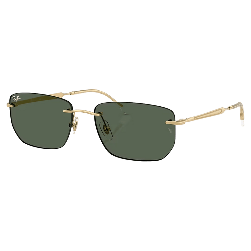 Main view of the RayBan RB3768 Sunglasses in Arista Dark Green colourway, unisex model