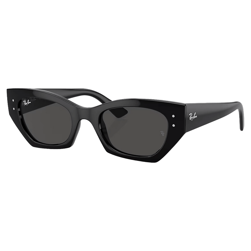 Main view of the RayBan Zena Sunglasses in Black colourway, unisex model