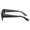 Side view of the RayBan Zena Sunglasses in Black colourway, unisex model