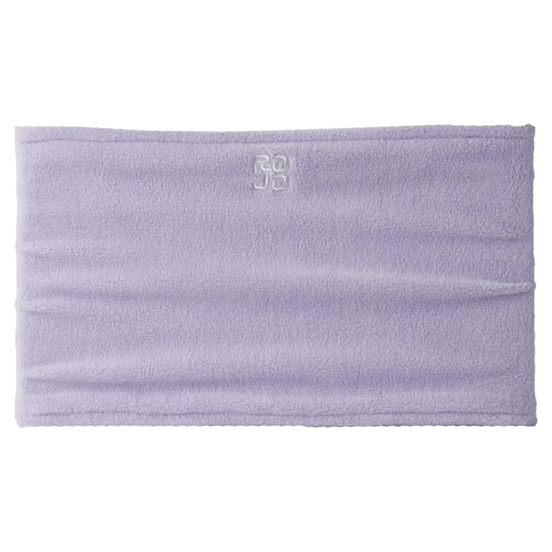 Main view of the Rojo Double Layer Neckwarmer, kids model, lavender