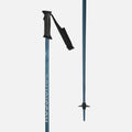 Rossignol Tactic Ski Pole with blue shaft, black baskets, handle and strap_light grey Rossignol branding
