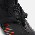 close up view of the Rossignol X-9 Skate Boot lace pull and zipper