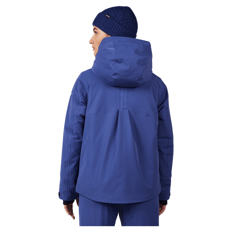 Back view of the Rossignol BLACKSIDE Jacket in FUTURE BLUE colourway, women model
