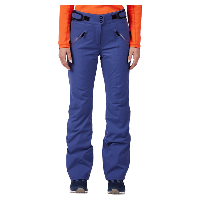 Front view of the Rossignol BLACKSIDE Pants in FUTURE BLUE colourway, women model