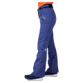 Side view of the Rossignol BLACKSIDE Pants in FUTURE BLUE colourway, women model