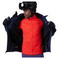 Inside view of the Rossignol Blackside 2.0 Jacket in FUTURE BLUE colourway, men model