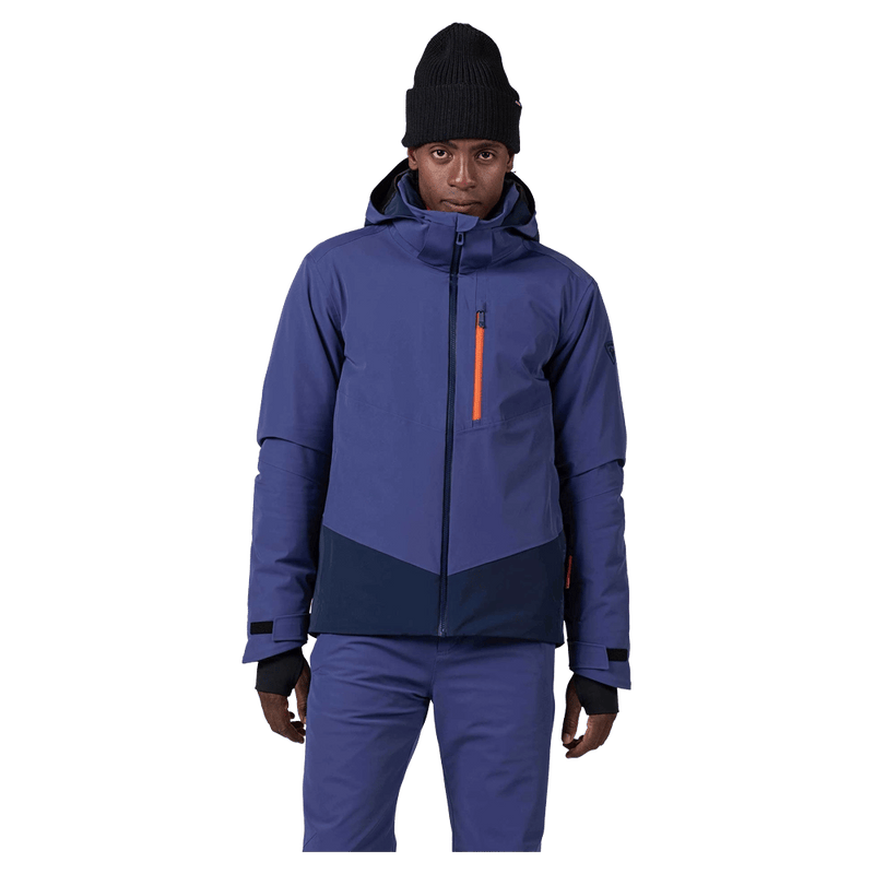 Front view of the Rossignol Blackside 2.0 Jacket in FUTURE BLUE colourway, men model