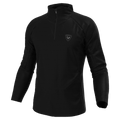 Main view of the Rossignol Blackside Half-Zip Fleece Top in Black colourway, men model