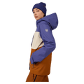 Side view of the Rossignol Desafio Shell 2L Ski Jacket in FUTURE BLUE colourway, women model