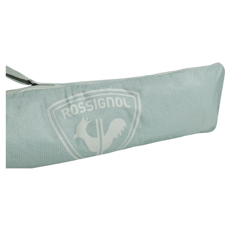 Close view of the Rossignol Electra Ski Bag in Aqua colourway, women's model