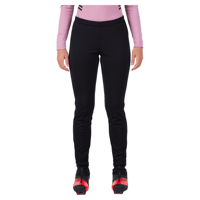 Front view of the Rossignol Genetys Pants in Black colourway, women model