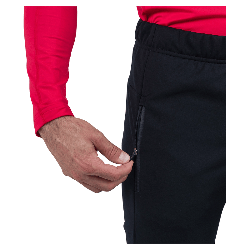 Pocket view of the Rossignol Genetys Pants in Black colourway, unisex model