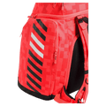 Side pockets view of the Rossignol Hero Athletes Bag in Hot Red colourway, unisex's model
