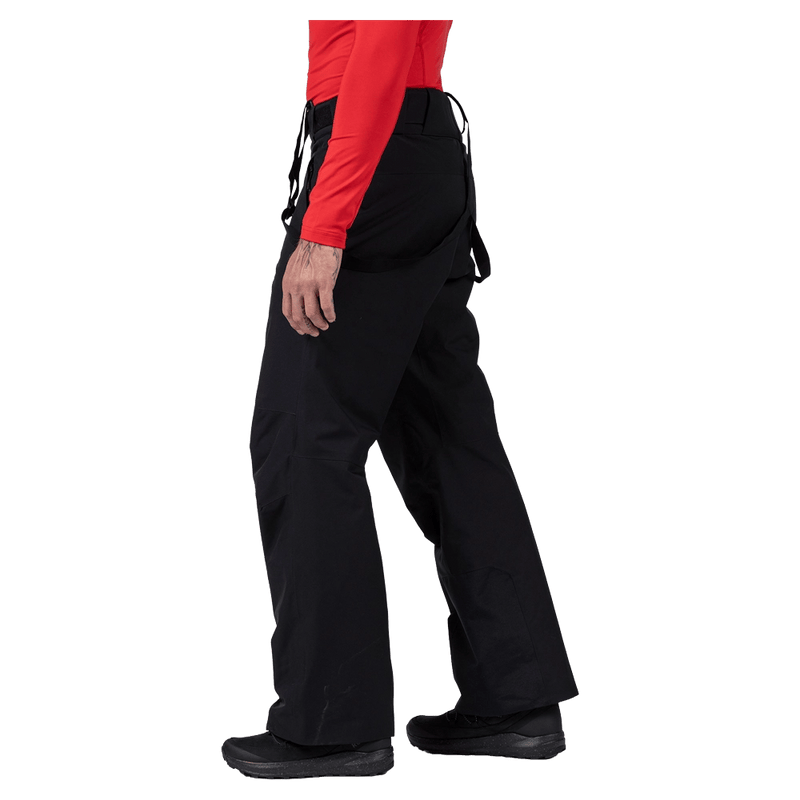 Side view of the Rossignol Insulated Ski Pants in BLACK colourway, men model